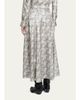 Gabriela Hearst Dugald Button-Front Pleated Silk Midi Skirt With Belt - 3