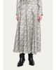 Gabriela Hearst Dugald Button-Front Pleated Silk Midi Skirt With Belt - 4