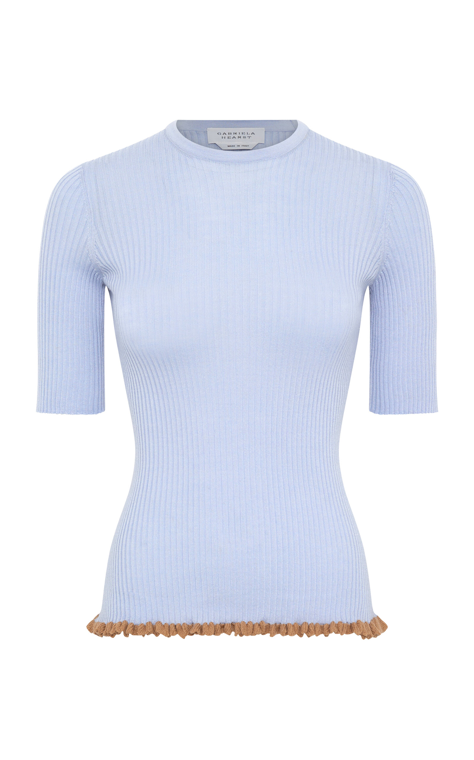 Gabriela Hearst Gabriela Hearst Mireya LaceTrimmed Ribbed WoolSilk Top