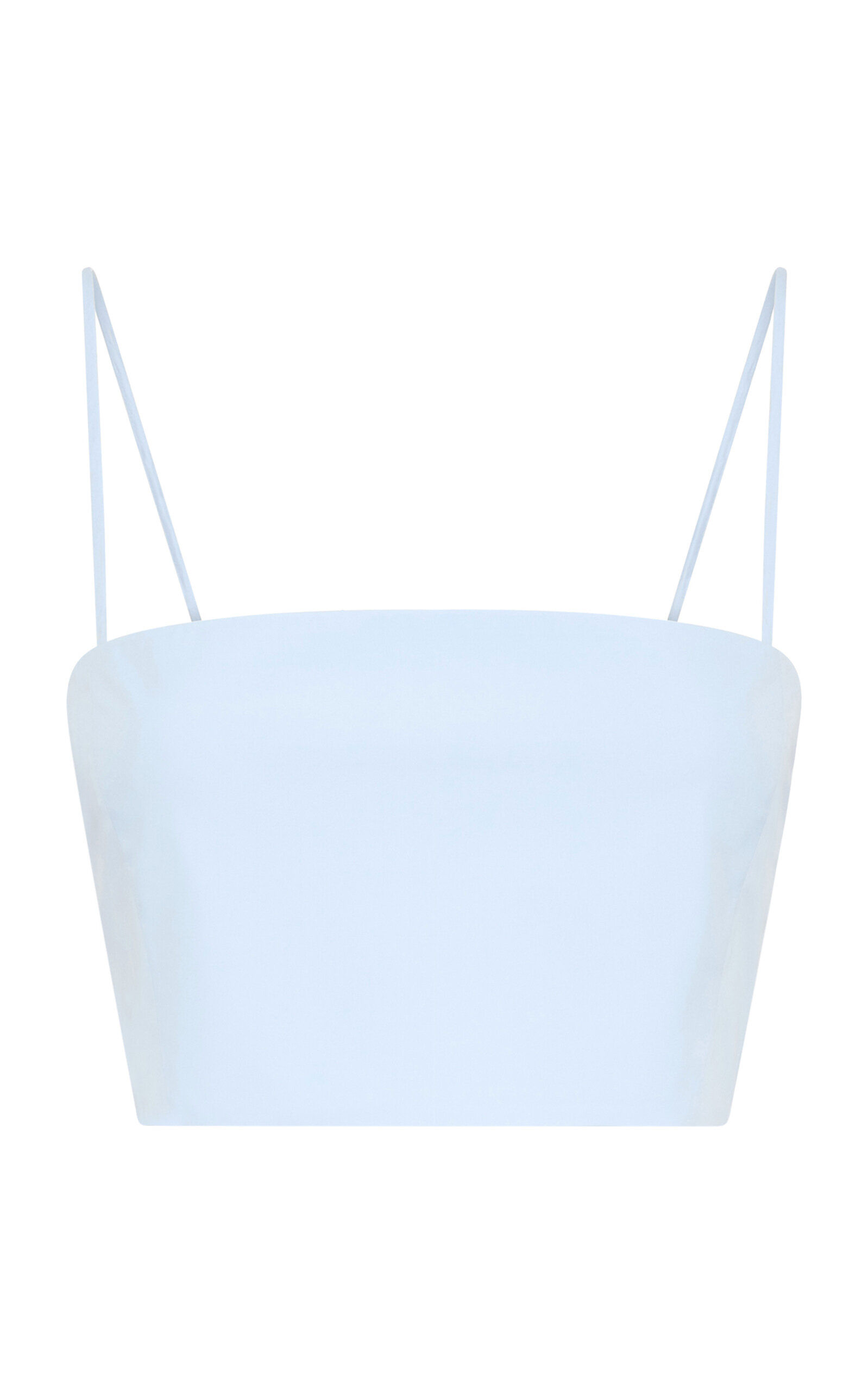 Gabriela Hearst Gabriela Hearst Nadir Cropped Cotton Tank Top Light Blue IT 36