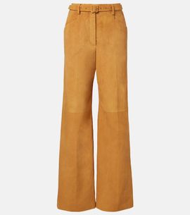 Gabriela Hearst Gabriela Hearst Norman belted suede wide-leg pants