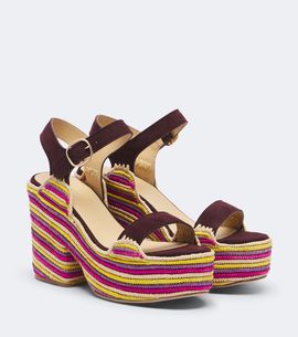 Gabriela Hearst Gabriela Hearst Sardis suede and raffia platform sandals