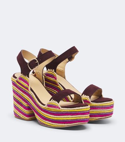Gabriela Hearst Gabriela Hearst Sardis suede and raffia platform sandals