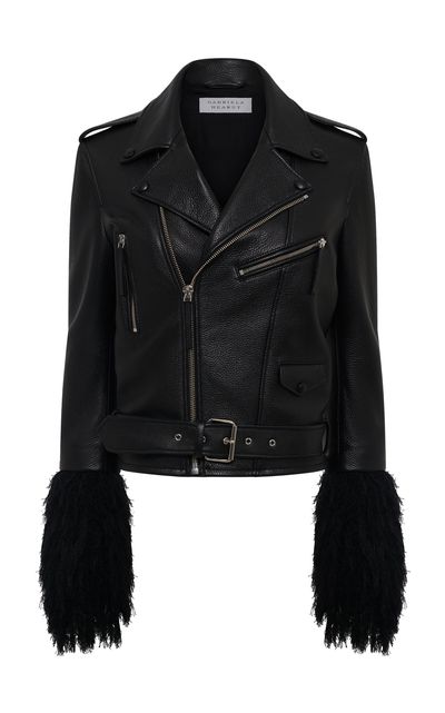 Gabriela Hearst Tensor Deer Leather Biker Jacket