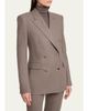 Gabriela Hearst Gavin Wool-Cashmere Flannel Double-Breasted Blazer Jacket - 4