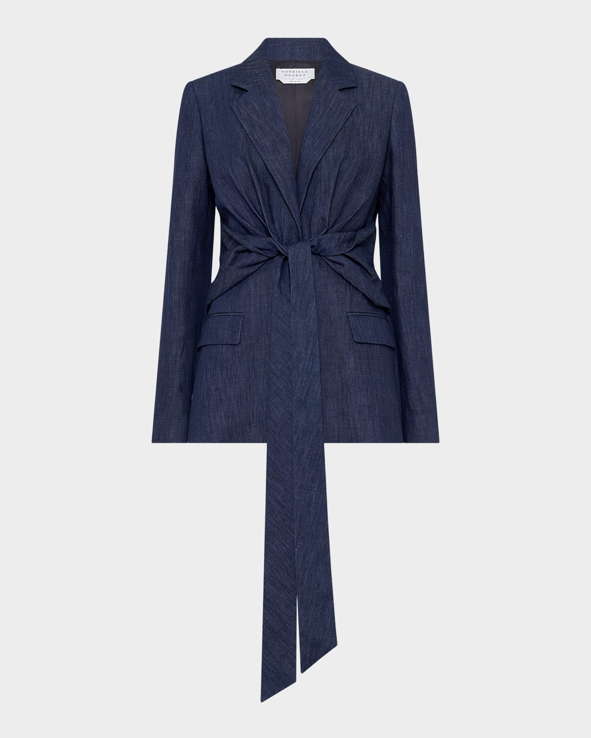 Gabriela Hearst Grant Knotted Denim Blazer