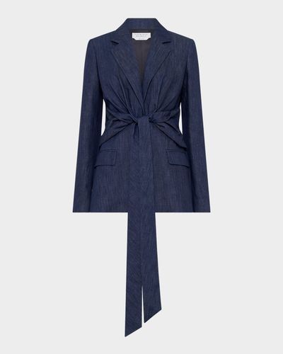 Gabriela Hearst Grant Knotted Denim Blazer