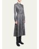 Gabriela Hearst Jane Herringbone Print Silk Belted Midi Shirtdress - 4