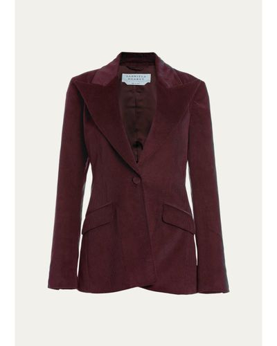 Gabriela Hearst Leiva Cashmere-Wool Corduroy Single-Breasted Blazer