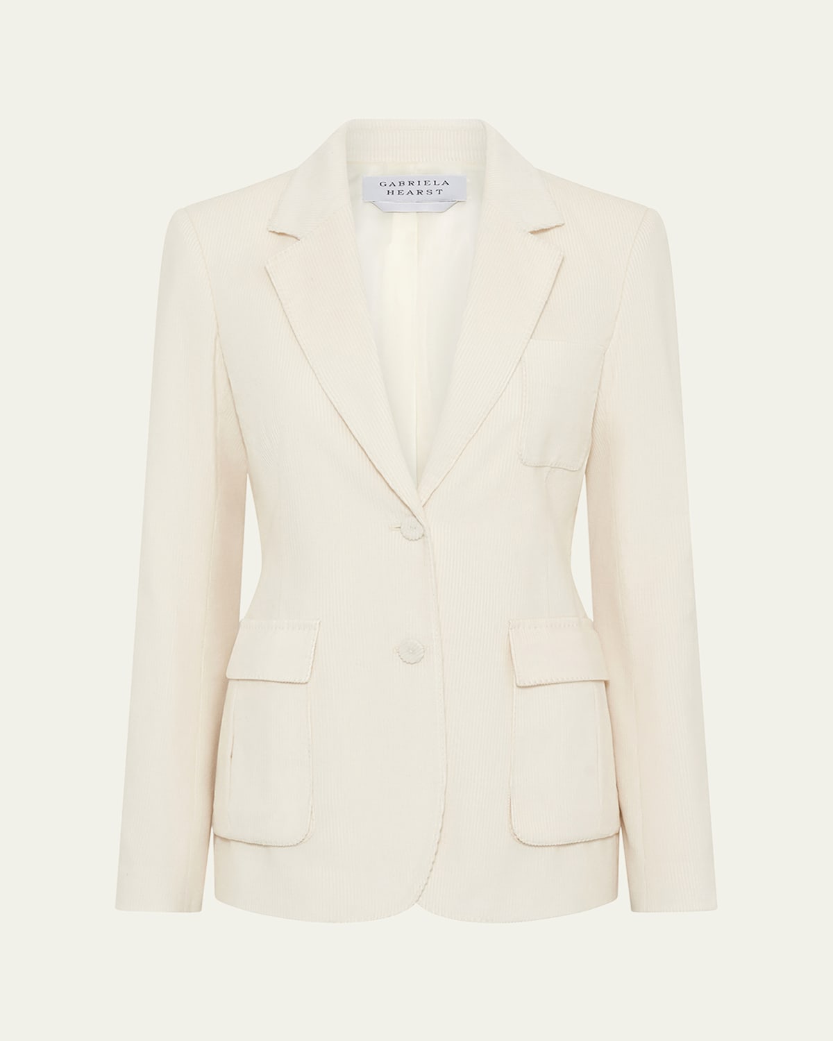 Gabriela Hearst Louisa Corduroy Single-Breasted Blazer