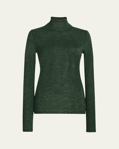 Gabriela Hearst May Rib Knit Wool-Cashmere Turtleneck Sweater