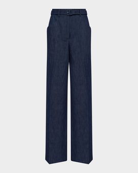 Gabriela Hearst Norman Belted Straight-Leg Pants
