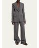 Gabriela Hearst Norman Herringbone Belted Straight-Leg Pants - 2