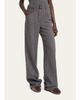 Gabriela Hearst Norman Herringbone Belted Straight-Leg Pants - 4