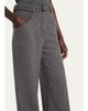 Gabriela Hearst Norman Herringbone Belted Straight-Leg Pants - 5