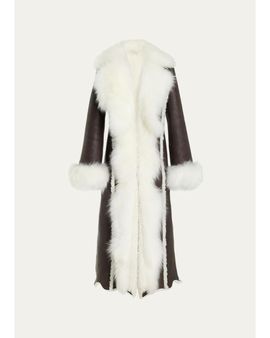 Gabriela Hearst Prufrock Goat Shearling Long Coat
