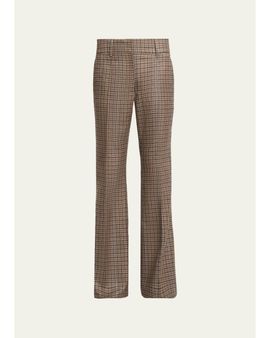 Gabriela Hearst Rhein Houndstooth Flared Pants