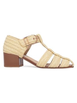 Gabriela Hearst Women's Lyle 45MM Raffia-Leather Sandals