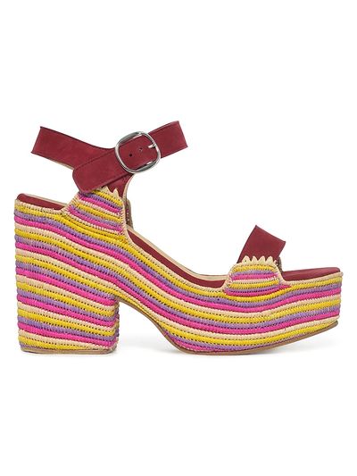 Gabriela Hearst Women's Sardis 100MM Stripe Platform Sandals