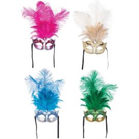 Gallerie II Gallerie II Top Feathered Costume Mask Assortment of 4