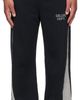 Gallery Dept. Gallery Dept. Black & Gray Twisted Leg Flare Sweatpants - 1