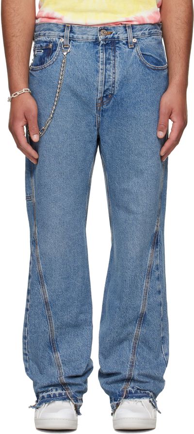 Gallery Dept. Gallery Dept. Blue Twisted Wide Leg Jeans