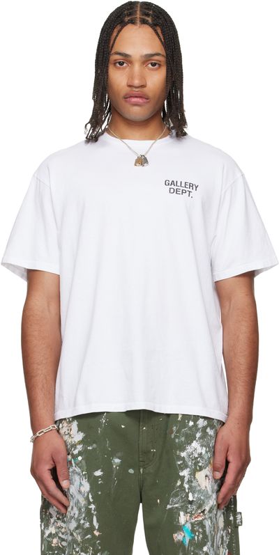 Gallery Dept. Gallery Dept. White GD Logo Dusty T-shirt