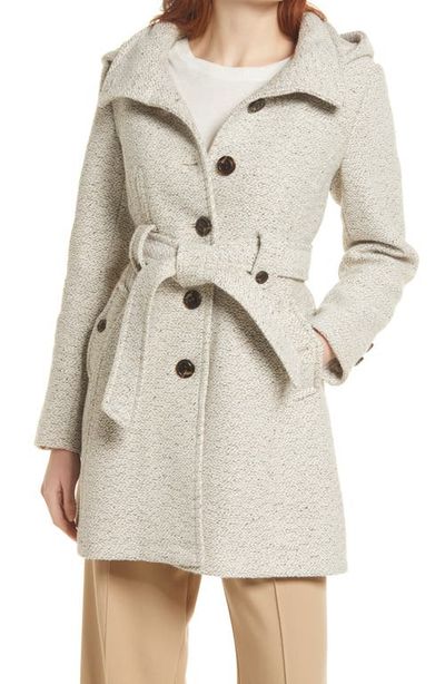 Gallery Gallery Belted Hooded A-Line Coat