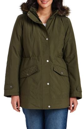Gallery Gallery Faux Fur Trim Hooded Anorak