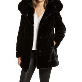 Gallery Gallery Hooded Faux Fur Coat