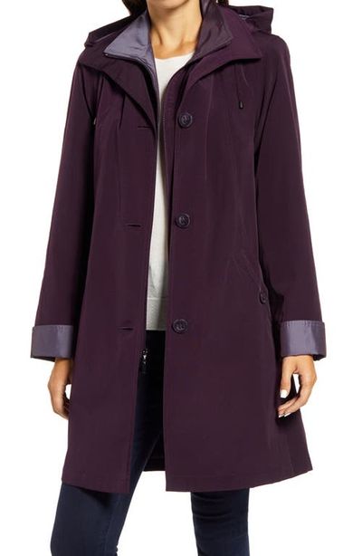 Gallery Gallery Water Resistant Hooded Rain Jacket