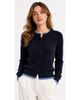 Gallery Seven Gallery Seven Wool Blend Contrast Trim Button Cardigan - 1