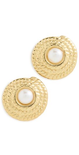 Galley Los Angeles Galley Los Angeles Steph Earrings Gold/Pearl One