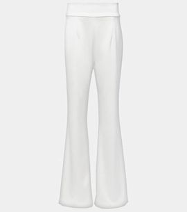 Galvan Galvan Bridal Sculpted satin flared pants