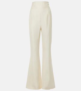 Galvan Galvan High-rise satin flared pants