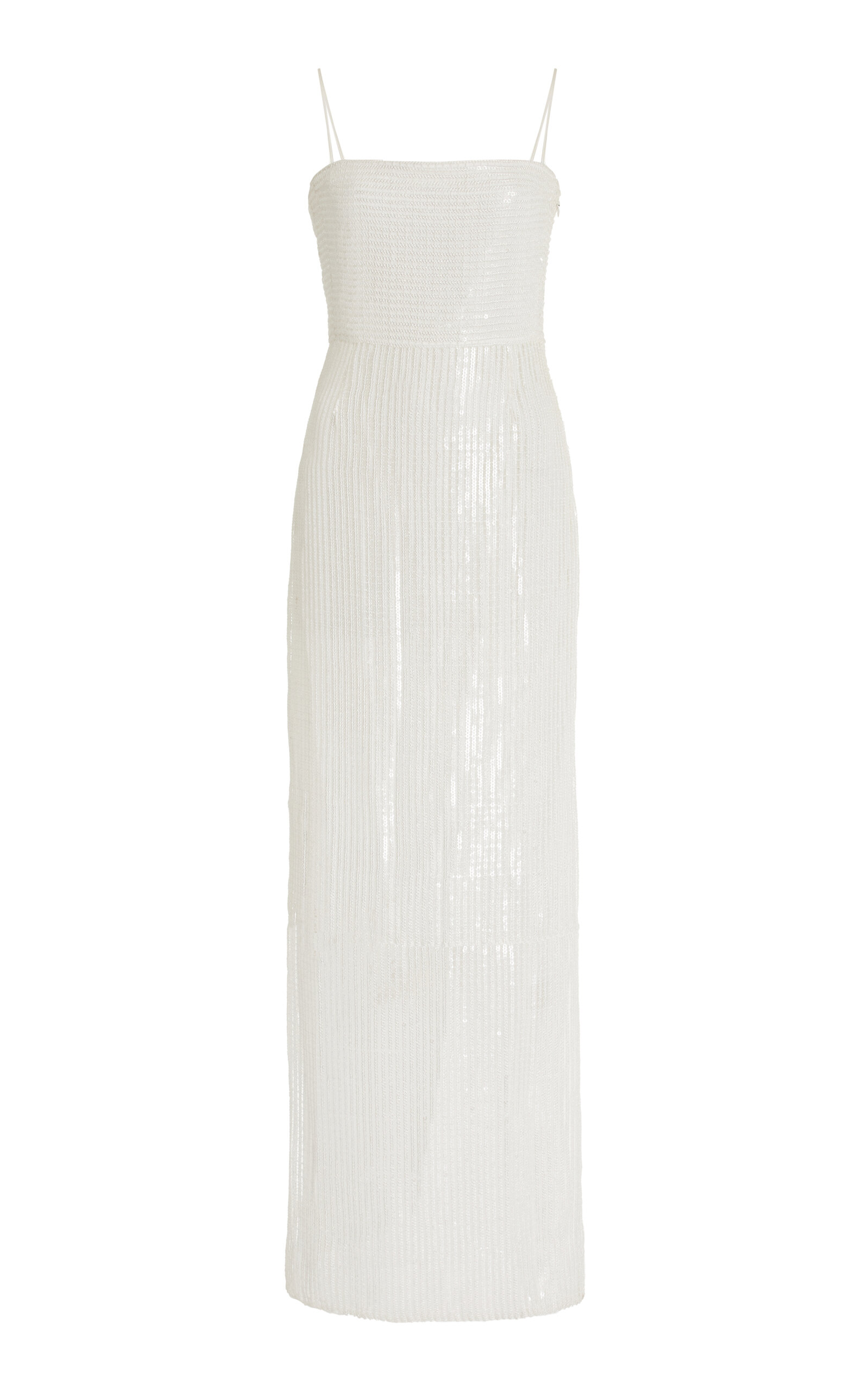 galvan white sequin dress GALVAN sequin Estrella Slip Dress pearl white US6(FR38)