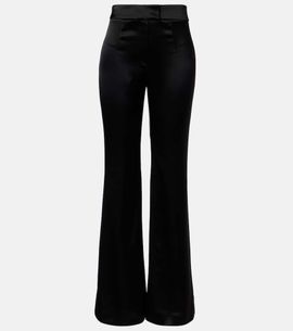 Galvan Galvan Julianne high-rise satin flared pants