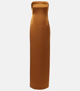 Galvan Galvan Satin bustier gown