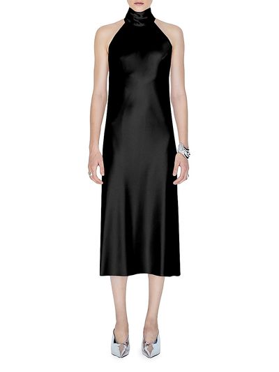 Galvan London Women's Sienna Satin Halter Midi-Dress