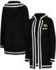 GAMEDAY COUTURE Women's Gameday Couture Black Iowa Hawkeyes One More Round Tri-Blend Striped Hooded Cardigan Sweater  - 1