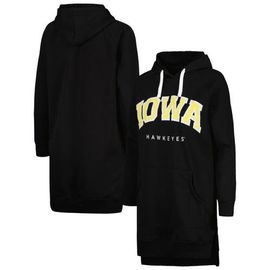 GAMEDAY COUTURE Women's Gameday Couture Black Iowa Hawkeyes Take a Knee Raglan Hooded Sweatshirt Dress 