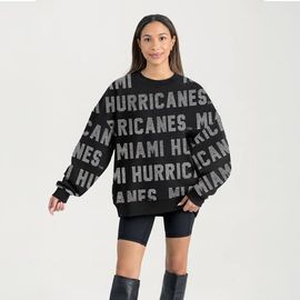 GAMEDAY COUTURE Women's Gameday Couture Black Miami Hurricanes Hype Era Sweatshirt 