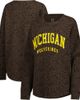 GAMEDAY COUTURE Women's Gameday Couture Brown Michigan Wolverines Leopard Oversized Sweatshirt  - 1