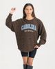 GAMEDAY COUTURE Women's Gameday Couture Brown North Carolina Tar Heels Leopard Oversized Sweatshirt  - 1