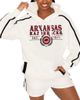 GAMEDAY COUTURE Women's Gameday Couture Cream Arkansas Razorbacks Down, Set, Go Pullover Hoodie and Shorts Set  - 1