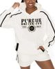 GAMEDAY COUTURE Women's Gameday Couture Cream Purdue Boilermakers Down, Set, Go Pullover Hoodie and Shorts Set  - 1