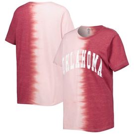 GAMEDAY COUTURE Women's Gameday Couture Crimson Oklahoma Sooners Find Your Groove Split-Dye T-Shirt 