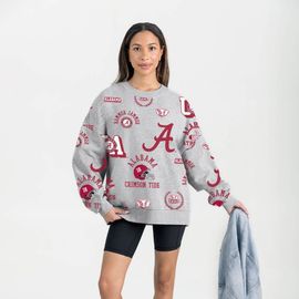 GAMEDAY COUTURE Women's Gameday Couture Gray Alabama Crimson Tide Always on Repeat Fleece Sweatshirt 