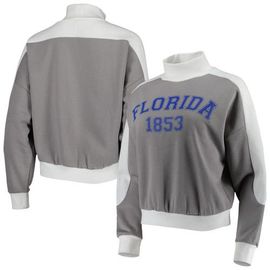 GAMEDAY COUTURE Women's Gameday Couture Gray Florida Gators Make it a Mock Sporty Pullover Sweatshirt 
