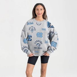 GAMEDAY COUTURE Women's Gameday Couture Gray North Carolina Tar Heels Always on Repeat Fleece Sweatshirt 